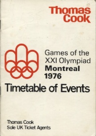 Sportboken - Timetable of events Olympiad Montreal 1976